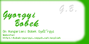 gyorgyi bobek business card